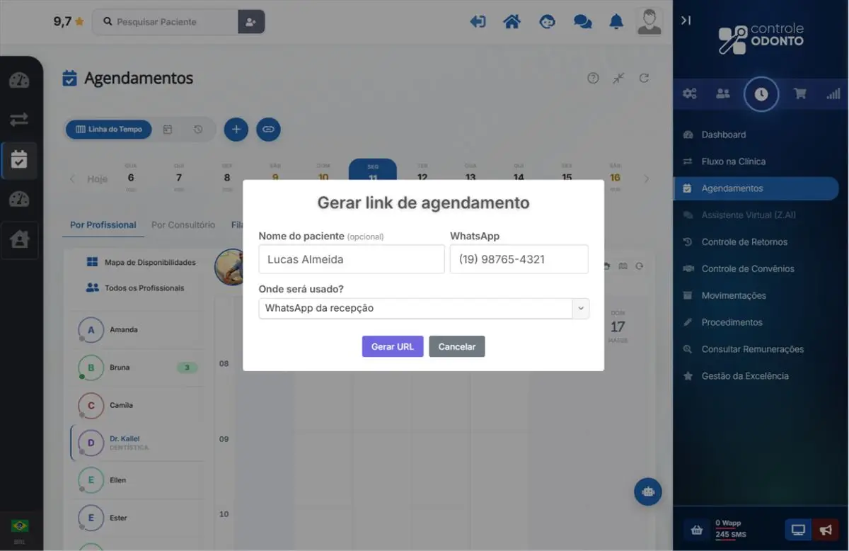 Link de Agendamento